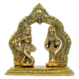 Load image into Gallery viewer, Webelkart Premium Gold Plated Radha Krishna Idol Statue for Home/Office Decor| Radha Krishna Ji Ki Murti for Temple Decor(5&quot; Inches, Metal)