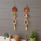 गैलरी व्यूवर में इमेज लोड करें, JaipurCrafts Laxmi Ganesh ji Wall Hanging |Lotus Back Drop Hanging | Wall Decor |Temple Decor Wall Hanging | Diwali Decor Wall Hanging Home and Office Decor (Set of 2) 17&quot; Inches