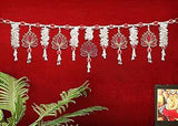 Load image into Gallery viewer, JaipurCrafts Premium Lotus with Paper Gajra Style Bandhanwar Handmade Banderwar Wall Hanging Door Hanging for Diwali/Bandarwal/Toran for Door, Traditional Toran for Door, 40&quot; inch Length Multicolor