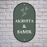 Load image into Gallery viewer, Webelkart Premium Customised Acrylic Name plate for home Entrance Outdoor, Personalised House name plates for home - 8 x 15 inches, Green