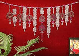 Load image into Gallery viewer, JaipurCrafts Premium Lotus with Gajra Style Bandhanwar Handmade Banderwar Wall Hanging Door Hanging for Diwali/Toran for Door,Traditional Toran for Door, (40x18) inch Multicolor