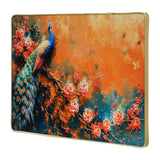 Load image into Gallery viewer, Webelkart Premium Peacock Designer Wall Art Wooden Painting | 3D UV Printed Decorative Wall Decor | Floral Peacock Design | 5mm Thick Wood | Living Room Bedroom Office Decoration | (18 x 12 Inch)
