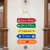 Load image into Gallery viewer, Webelkart Premium Wooden Welcome To Our Home Customised Wall Hanging Name Plate For Home Entrance outdoor,Wooden Hanging Welcome Hanging For Wall - (18 x 10 Inches)