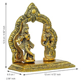Load image into Gallery viewer, Webelkart Premium Gold Plated Radha Krishna Idol Statue for Home/Office Decor| Radha Krishna Ji Ki Murti for Temple Decor(5&quot; Inches, Metal)