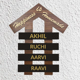 गैलरी व्यूवर में इमेज लोड करें, Webelkart Antique personalized Hut Style Name Plate For Home Entrance outdoor, Wooden Hanging name Plate For Wall Decor-(10x 8" Inches)