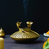 Load image into Gallery viewer, Webelkart Premium Metal Handicraft Degchi Handi Birds Tea Light Holder,Handi Candle Holders Stand Rajashtani Showpiece for Home Decor (7.5&quot; Inches)