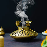 Load image into Gallery viewer, Webelkart Premium Metal Handicraft Degchi Handi Birds Tea Light Holder,Handi Candle Holders Stand Rajashtani Showpiece for Home Decor (7.5&quot; Inches)