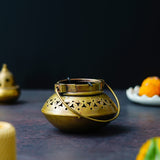 Load image into Gallery viewer, Webelkart Premium Metal Handicraft Designer Handi Shape Degchi T Light Candle Holder for Diwali Decor Rajashtani Candle Holder Diwali Gift Item (5&quot; Inches)