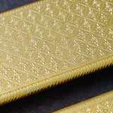 Load image into Gallery viewer, Webelkart Premium Set of 3 Wooden Brass Fitted Golden Rajwadi Chowki/Patla/Pooja Chowki for Home and Puja Decor-Diwali Decor Item Ganesh Pooja Chowki