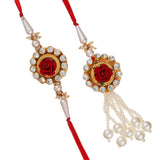 Load image into Gallery viewer, Webelkart Rakhi Set For Bhaiya And Bhabhi. Rakhi For Bhaiya Bhabhi | Lumba Rakhi For Bhabhi | Rakhi Gifts