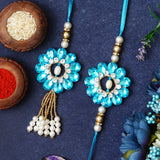 Load image into Gallery viewer, Webelkart Rakhi Set For Bhaiya And Bhabhi. Rakhi For Bhaiya Bhabhi | Lumba Rakhi For Bhabhi | Rakhi Gifts