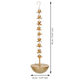 Load image into Gallery viewer, Webelkart Premium Lotus Shaped Decorative Floral Hanging Urli Bowl for Diwali Decoration,Metal uruli Bowl Diwali Gift Hanging,uruli for Home Decor (24" Inches)