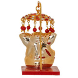 Load image into Gallery viewer, Webelkart Premium Ganesh Idol for Car Dashboard with Umbrella Decorative Showpiece, Ganpati Idol for Cars | Ganesha Murti for Pooja Decor Home Decor Item (3.74" Inches)
