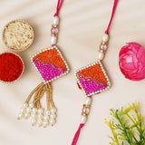 गैलरी व्यूवर में इमेज लोड करें, Webelkart Rakhi Combo for Bhaiya Bhabhi Rakhi for Brother and Bhabhi Rakhi Set of 2 Rakhi Bracelet Rakhi Combo for BrotherStone Rakhi Rakhi for Brother Flower Rakhi Set