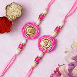 Load image into Gallery viewer, Webelkart Premium Rakhi Combo for Bhaiya Bhabhi Rakhi for Brother and Bhabhi Rakhi Bracelet Rakhi Combo for Brother Rakshabandhan Gift for Brother With Roli Chawal Pack