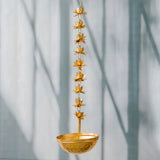 Load image into Gallery viewer, Webelkart Premium Lotus Shaped Decorative Floral Hanging Urli Bowl for Diwali Decoration,Metal uruli Bowl Diwali Gift Hanging,uruli for Home Decor (24" Inches)