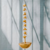 Load image into Gallery viewer, Webelkart Premium Lotus Shaped Decorative Floral Hanging Urli Bowl for Diwali Decoration,Metal uruli Bowl Diwali Gift Hanging,uruli for Home Decor (24" Inches)