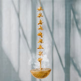 Load image into Gallery viewer, Webelkart Premium Lotus Shaped Decorative Floral Hanging Urli Bowl for Diwali Decoration,Metal uruli Bowl Diwali Gift Hanging,uruli for Home Decor (24" Inches)