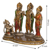 Load image into Gallery viewer, JaipurCrafts Premium Bronze Finish Ram Darbal Idol Statue Showpiece for Home Decor | Ram Darbar Murti | Ram Parivar Statue for Home Decor (9 Inches, ColdCast Resin)