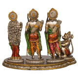 Load image into Gallery viewer, JaipurCrafts Premium Bronze Finish Ram Darbal Idol Statue Showpiece for Home Decor | Ram Darbar Murti | Ram Parivar Statue for Home Decor (9 Inches, ColdCast Resin)