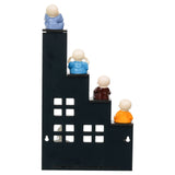 Load image into Gallery viewer, Webelkart Set of 4 Decorative Adorable Buddha Monk Figurines with Wooden Stand for Wall Decor Handcrafted SHOWPIECE Special Gifting,Crafting for Your Living Room,(Monk with Steair Stand (13&quot; Inches)
