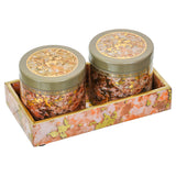 Load image into Gallery viewer, Webelkart Antique Enamel Coated Air Tight Dry Fruit 2 Container With 1 Tray with Lid For Table Top Home Decor Dry Fruit Box,Serving Tray/Box Container For Table Decor Home Decoration Item (8" Inches)
