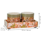 Load image into Gallery viewer, Webelkart Antique Enamel Coated Air Tight Dry Fruit 2 Container With 1 Tray with Lid For Table Top Home Decor Dry Fruit Box,Serving Tray/Box Container For Table Decor Home Decoration Item (8" Inches)