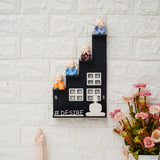 Load image into Gallery viewer, Webelkart Set of 4 Decorative Adorable Buddha Monk Figurines with Wooden Stand for Wall Decor Handcrafted SHOWPIECE Special Gifting,Crafting for Your Living Room,(Monk with Steair Stand (13&quot; Inches)