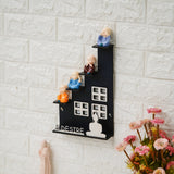 Load image into Gallery viewer, Webelkart Set of 4 Decorative Adorable Buddha Monk Figurines with Wooden Stand for Wall Decor Handcrafted SHOWPIECE Special Gifting,Crafting for Your Living Room,(Monk with Steair Stand (13&quot; Inches)