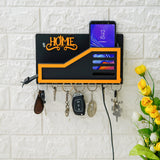 Load image into Gallery viewer, Webelkart Antique Wooden Keys Hanger for Wall,Key Holder with Mobile Stand for Home/Office Decor, Decorative Item for Home, Key Chain Holder (10" Inches)