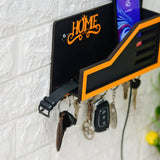 Load image into Gallery viewer, Webelkart Antique Wooden Keys Hanger for Wall,Key Holder with Mobile Stand for Home/Office Decor, Decorative Item for Home, Key Chain Holder (10" Inches)