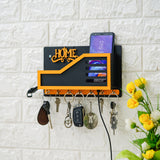 Load image into Gallery viewer, Webelkart Antique Wooden Keys Hanger for Wall,Key Holder with Mobile Stand for Home/Office Decor, Decorative Item for Home, Key Chain Holder (10" Inches)
