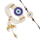 Load image into Gallery viewer, Webelkart Designer 2 Rakhi For Bhaiya Bhabhi With Shivling Statue Idol, Mahadev Murti for Home Decor | Rakhi For Brother And Bhabhi | Rakhi For Kids | Lumba Rakhi