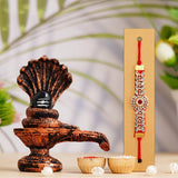 Load image into Gallery viewer, Webelkart 1 Designer Rakhi For Brother With Shivling Statue Idol, Mahadev Murti for Home Decor | Rakhi For Brother And Bhabhi | Rakhi For Bhaiya Bhabhi Rakhi For Kids | Lumba Rakhi