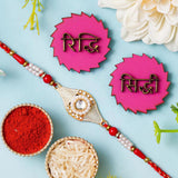 गैलरी व्यूवर में इमेज लोड करें, Webelkart Designer Rakhi For Brother With Riddhi-Siddhi Sticker for Home Decor | Rakhi For Bhaiya And Bhabhi |Lumba Rakhi For Bhabhi |Kids Rakhi With Roli Chawal Best Wishes Card