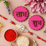 गैलरी व्यूवर में इमेज लोड करें, Webelkart Rakhi For Brother With Shubh Labh Sticker |Rakhi For Brother Bhabhi | Lumba Rakhi for Bhabhi |Rakhi For Brother and Sister Kids Rakhi Gift Rakhee