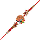 Load image into Gallery viewer, Webelkart Premium Rakhi Combo For Brother Bhabhi With Riddhi-Siddhi Sticker for Home Decor | Rakhi For Bhaiya Bhabhi |Lumba Rakhi For Bhabhi |Kids Rakhee