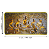 गैलरी व्यूवर में इमेज लोड करें, Webelkart Antique Canvas Buddha Print Key Holder For Home And Office Decor, Key Hanger For Wall Decor, Key Chain Holder (10&quot; Inches) Home Decoration Item