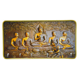 गैलरी व्यूवर में इमेज लोड करें, Webelkart Antique Canvas Buddha Print Key Holder For Home And Office Decor, Key Hanger For Wall Decor, Key Chain Holder (10&quot; Inches) Home Decoration Item