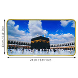 Load image into Gallery viewer, Webelkart Decorative Islamic Wall Key Holder with Kaaba Mecca Scene, Metal Frame with Gold Trim Key Holder For Home Decor,Office Key Hanger (10&quot; Inches)