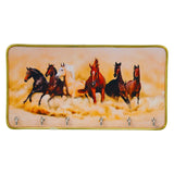 Load image into Gallery viewer, Webelkart Premium Decorative Seven Horse Wall Key Holder For Home And Office Decor 6 Hooks, Vastu Seven Horse Key Holder Home Decor Item (10&quot; Inches)