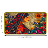 गैलरी व्यूवर में इमेज लोड करें, Webelkart Premium Decorative Wooden Rajasthani Lady Key Holder for Home and Office Decor, Key Hanger for Wall Decor (10&quot; Inches)