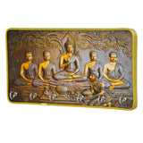 गैलरी व्यूवर में इमेज लोड करें, Webelkart Antique Canvas Buddha Print Key Holder For Home And Office Decor, Key Hanger For Wall Decor, Key Chain Holder (10&quot; Inches) Home Decoration Item