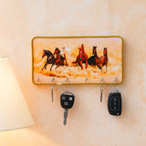 Load image into Gallery viewer, Webelkart Premium Decorative Seven Horse Wall Key Holder For Home And Office Decor 6 Hooks, Vastu Seven Horse Key Holder Home Decor Item (10&quot; Inches)