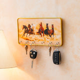 Load image into Gallery viewer, Webelkart Premium Decorative Seven Horse Wall Key Holder For Home And Office Decor 6 Hooks, Vastu Seven Horse Key Holder Home Decor Item (10&quot; Inches)