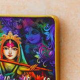 Load image into Gallery viewer, Webelkart Decorative Radhe Krishna Theme Wooden Key Holder for Home Decor,Wall Mounted Key Organizer, Key Chain Holder (10&quot; Inches)