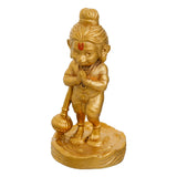Load image into Gallery viewer, Webelkart Premium Resin Bal Lord Hanuman Showpiece for Home Decor, Hanuman Idol Statue for Car Dashboard | Hanuman Ji Bajrang Bali Ki Murti for Home and Office Temple (3.14" Inches Gold)