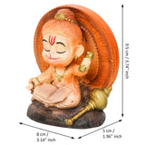 Load image into Gallery viewer, Webelkart Premium Lord Hanuman ji Idol for cardashbord | Book Reading Hanuman ji Statue for Temple Decor, Bajrang Bali Murti for Home Temple Decor (3.74" Inches)