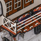 Load image into Gallery viewer, Webelkart Premium Wooden House Design Wall Mounted Key Holder with Shelf &amp; 6 Hooks, Cottage Style Key Hanger (10 Inches)