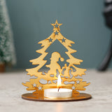 Load image into Gallery viewer, Webelkart Premium Merry Christmas Tree Shape Tealight Candle Holder for Home and Dining Decor,Tree Statues Showpieces Merry Christmas Ornaments for Table Decor